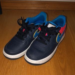 Nike Air Force 1 Navy/Blue/Crimson/Yellow